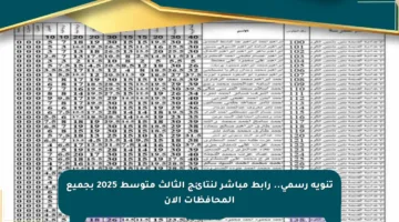 تنويه رسمي.. رابط مباشر لنتائج الثالث متوسط 2025 بجميع المحافظات الآن